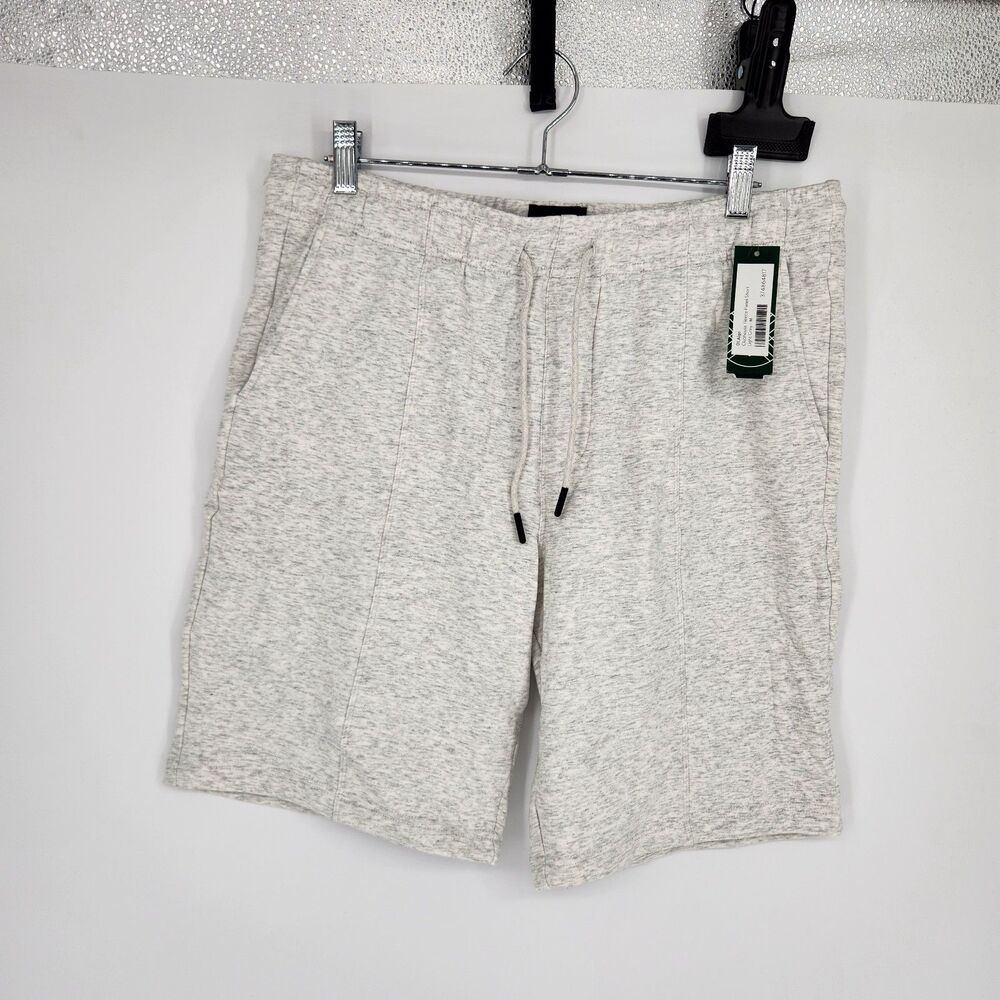 01. Algo Men's Light Grey Medium Clubhouse Fleece Panel Shorts NWT